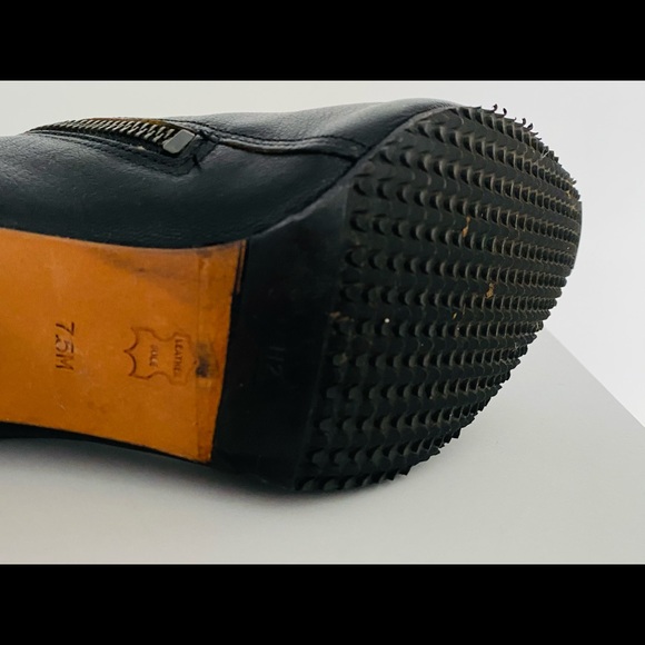 Saks 5th Ave Black Calfskin Tall Slouch Boots - Picture 6 of 7